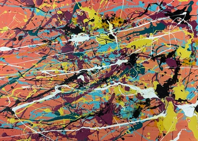 Jackson Pollock Abstract Painting on Paper