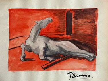 PABLO PICASSO Mixed Media on Paper