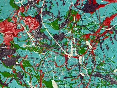 Jackson Pollock Abstract Painting on Paper