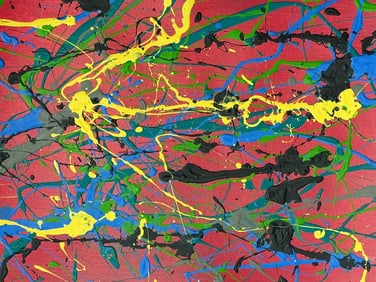 Jackson Pollock Abstract Painting on Paper