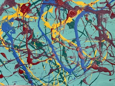 Jackson Pollock Abstract Painting on Paper