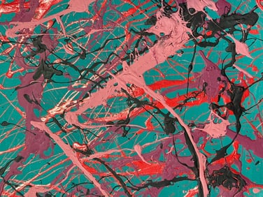 Jackson Pollock Abstract Painting on Paper