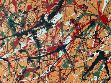 Jackson Pollock Abstract Painting on Canvas