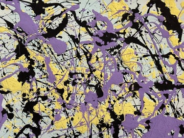 Jackson Pollock Abstract Painting on Paper