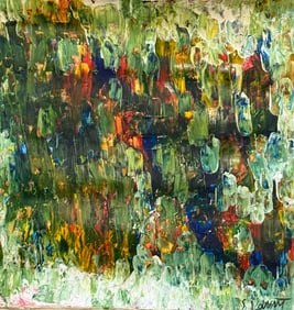 Abstract Acrylic Canvas Signed  S. LeWitt, 20th Century Modern Art