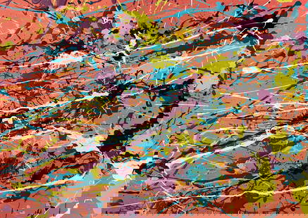 Jackson Pollock Abstract Painting on Paper: Jackson Pollock Abstract Painting on Paper -Approx Painting Size: 15 x 11 Inches. Jackson Pollack is famous for helping to create a whole new art movement called Abstract Expressionism. Abstract Expre
