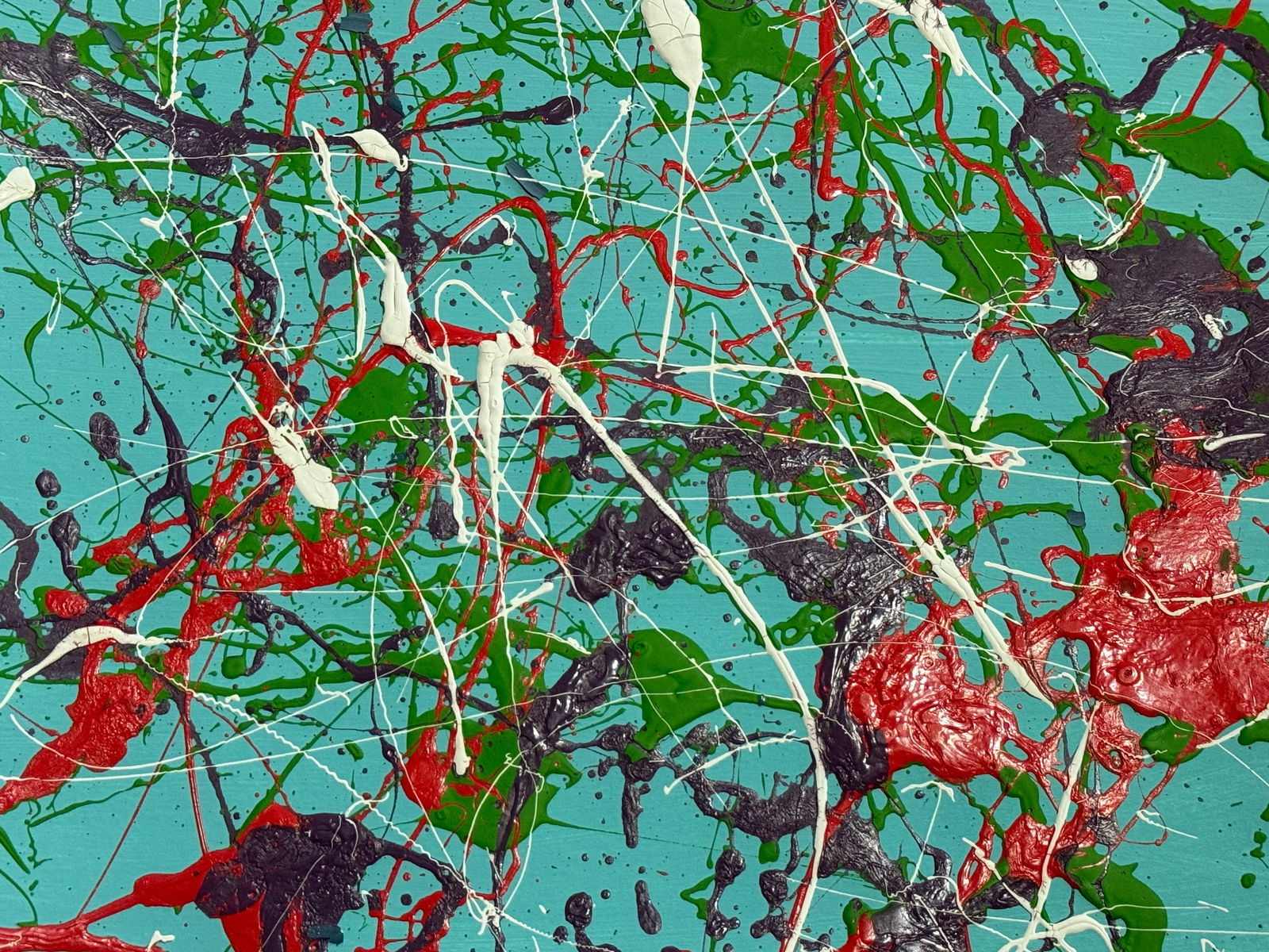 Jackson Pollock Abstract Painting on Paper: Jackson Pollock Abstract Painting on Paper -Approx Painting Size: 12 x 9 Inches. Jackson Pollock is famous for helping to create a whole new art movement called Abstract Expressionism. Abstract Expres
