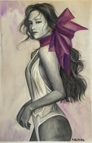 Original Painting of  Modern Woman.