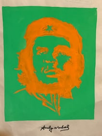 Signed Andy Warhol Mixed Media on Paper