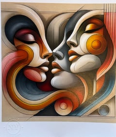 Abstract Modern Face Portrait Print