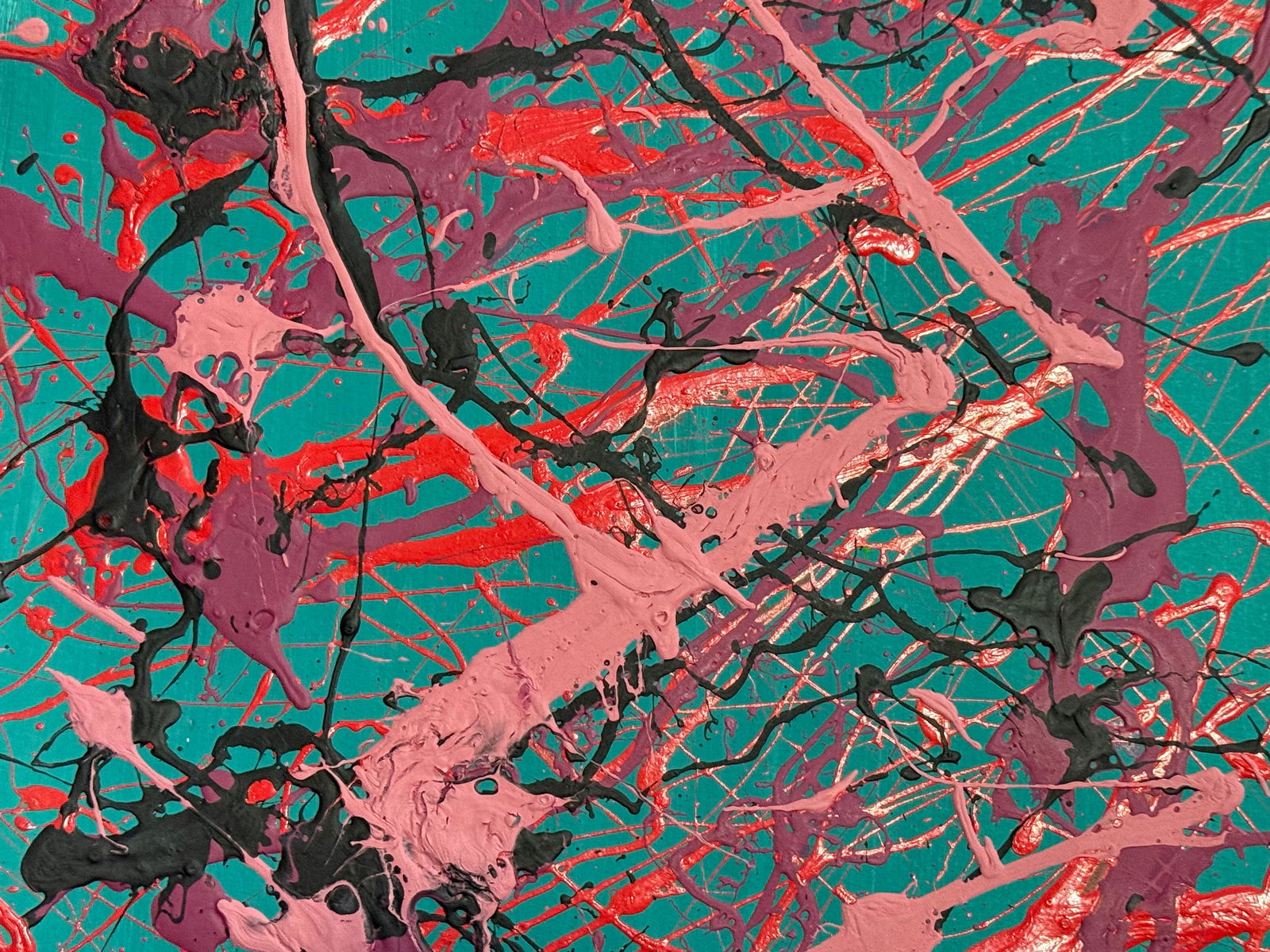 Jackson Pollock Abstract Painting on Paper: Jackson Pollock Abstract Painting on Paper -Approx Painting Size: 12 x 9 Inches. Jackson Pollock is famous for helping to create a whole new art movement called Abstract Expressionism. Abstract Expres