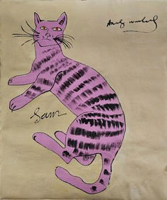 Abstract Acrylic Canvas, signed Andy Warhol