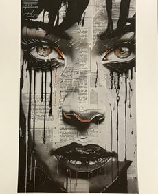 Abstract Portrait Of A Woman, Print