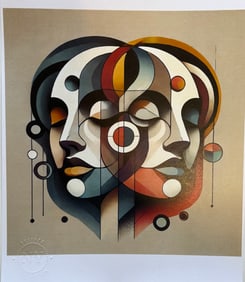 Abstract Modern Face Portrait Print