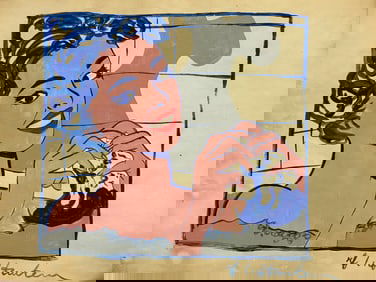 Mixed Media on Paper, Signed Roy Lichtenstein