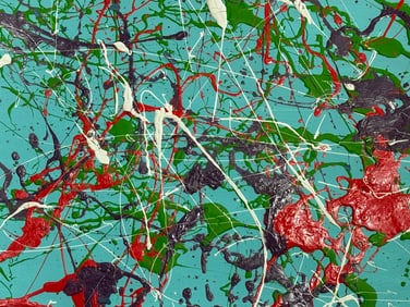 Jackson Pollock Abstract Painting on Paper