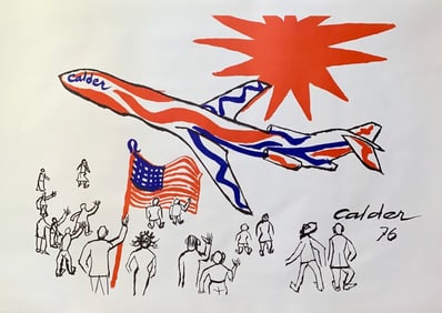 Original 1976 offset lithograph by Alexander Calder
