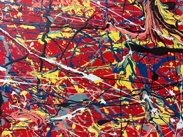 Jackson Pollock Abstract Painting on Paper