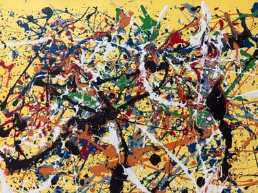 Jackson Pollock Abstract Painting on Paper