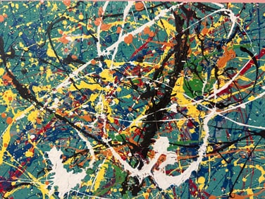 Jackson Pollock Abstract Painting on Paper