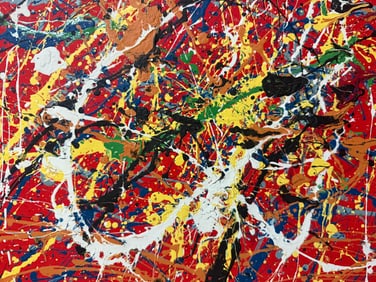 Jackson Pollock Abstract Painting on Paper