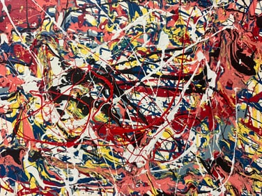 Jackson Pollock Abstract Painting on Paper