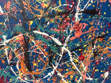 Jackson Pollock Abstract Painting on Paper
