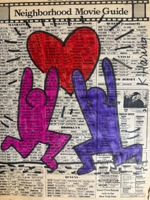 Keith Haring Newspaper -Keith Haring Newspaper Drawing