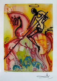 Salvador Dalí  Drawing on paper: This piece is a facsimile signed Pencil numbered from an edition of 500. The paper measures 22" x 14 1/2". The image measures 16" x 11 3/4". Produced on thick quality archival arches paper
