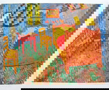 VINCENT VAN GOGH Print: VINCENT VAN GOGH Print. This piece is a pencil Facsimile Signed on the lower right and has an embossed seal stamped, Pencil numbered from an edition of 375.