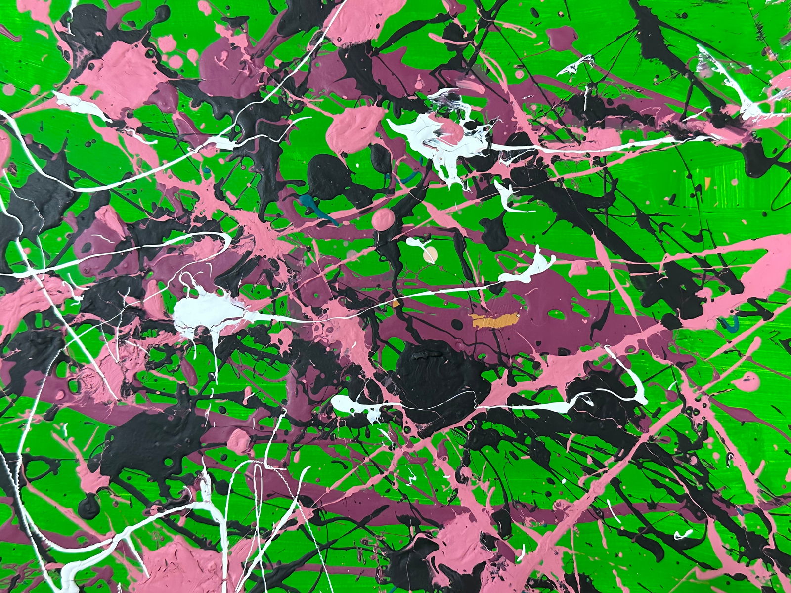 Jackson Pollock Abstract Painting on Paper: Jackson Pollock Abstract Painting on Paper -Approx Painting Size: 12 x 9 Inches. Jackson Pollack is famous for helping to create a whole new art movement called Abstract Expressionism. Abstract Expres