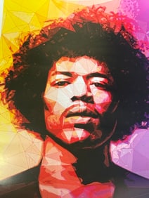 Portrait of Jimi Hendrix Print