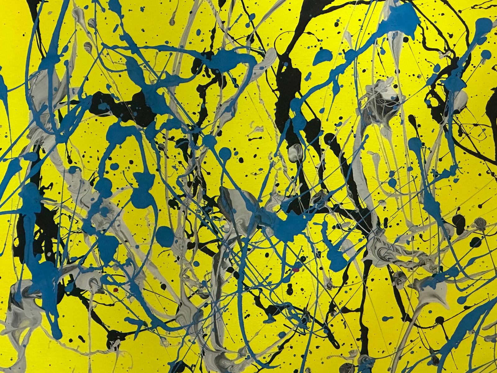 Jackson Pollock Abstract Painting on Paper: Jackson Pollock Abstract Painting on Paper (In the style of)-Approx Painting Size: 12 x 9 Inches. Jackson Pollack is famous for helping to create a whole new art movement called Abstract Expressionism