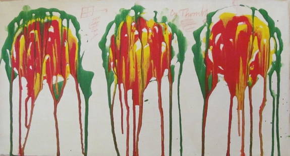 Abstract Acrylic Canvas, signed: Abstract Acrylic Canvas, vintage abstract painting on canvas signed Motherwell - approximately 19 x 14 inches. This lot does not carry established documented provenance, nor is any record of auction h