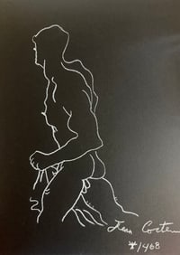 Jean Cocteau Line/Chalk Drawing
