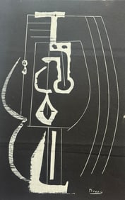 Picasso Line Drawing/ Print White and Black