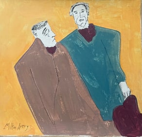 Abstract Acrylic Canvas, signed Milton Avery