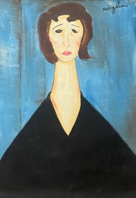 Abstract Acrylic Canvas,Amedeo Modigliani signed