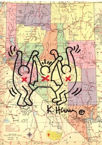 Keith Haring,Drawings on Maps
