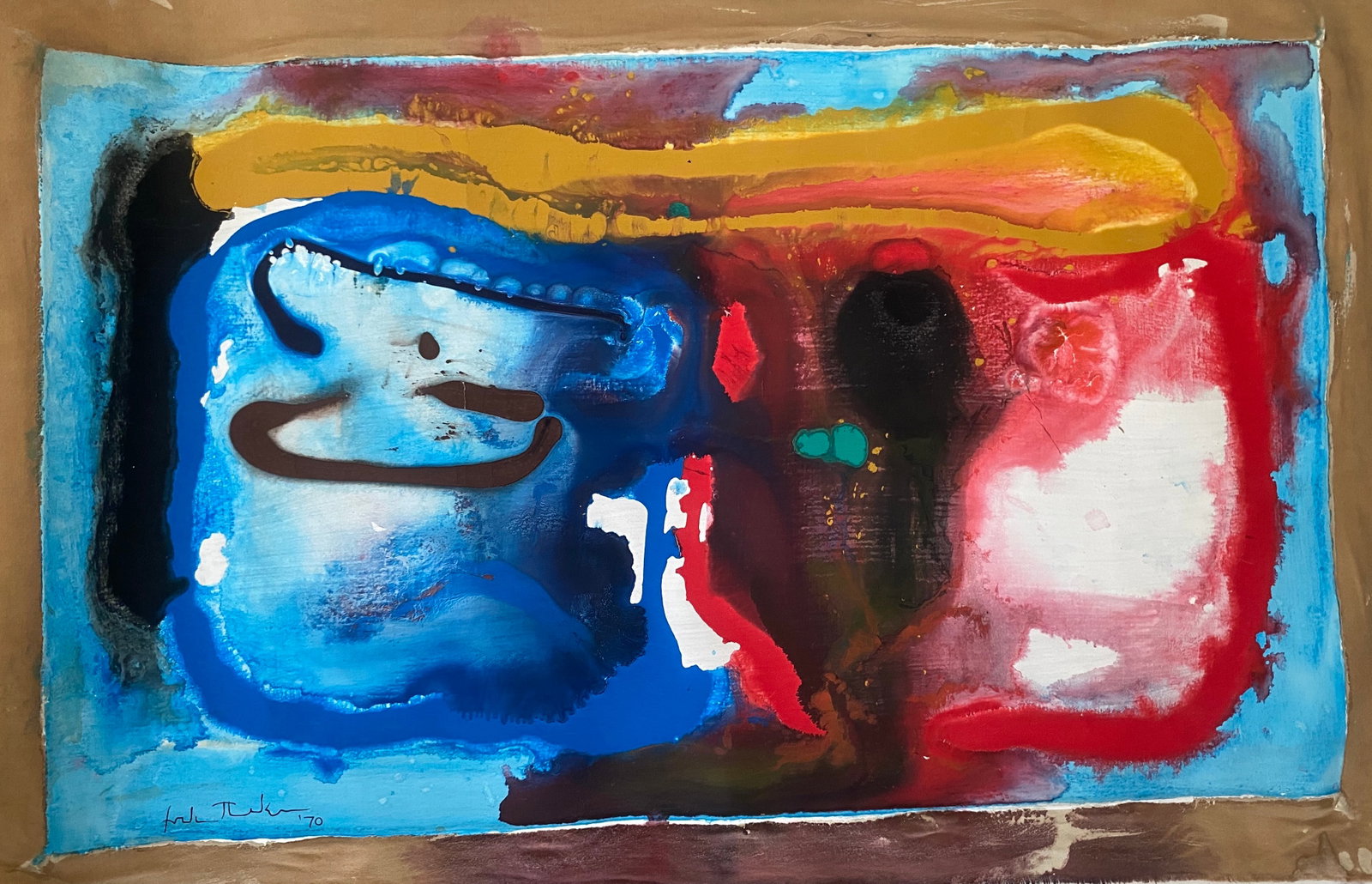 Abstract Acrylic Canvas, signed - 2