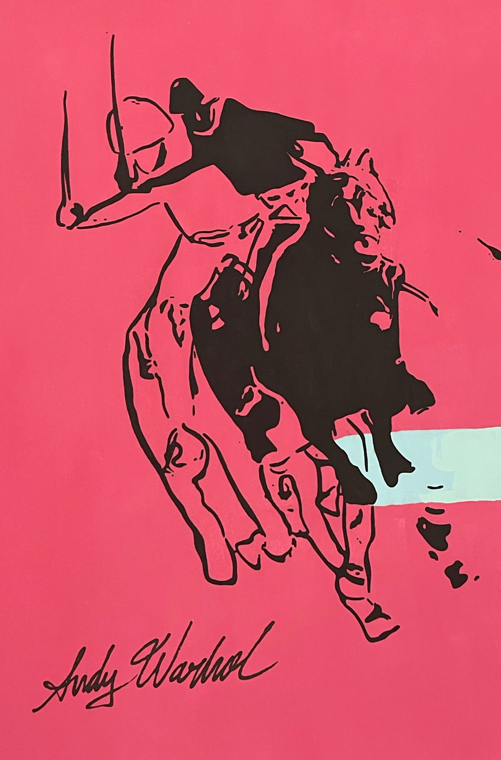 In the Style of Andy Warhol Drawing and Watercolor Painting on paper: In the Style of Andy Warhol - Drawing and Watercolor Painting on paper, signed artwork, Unframed. This is not print, the drawing was acquired from an estate sale. It does not come with any paperwork