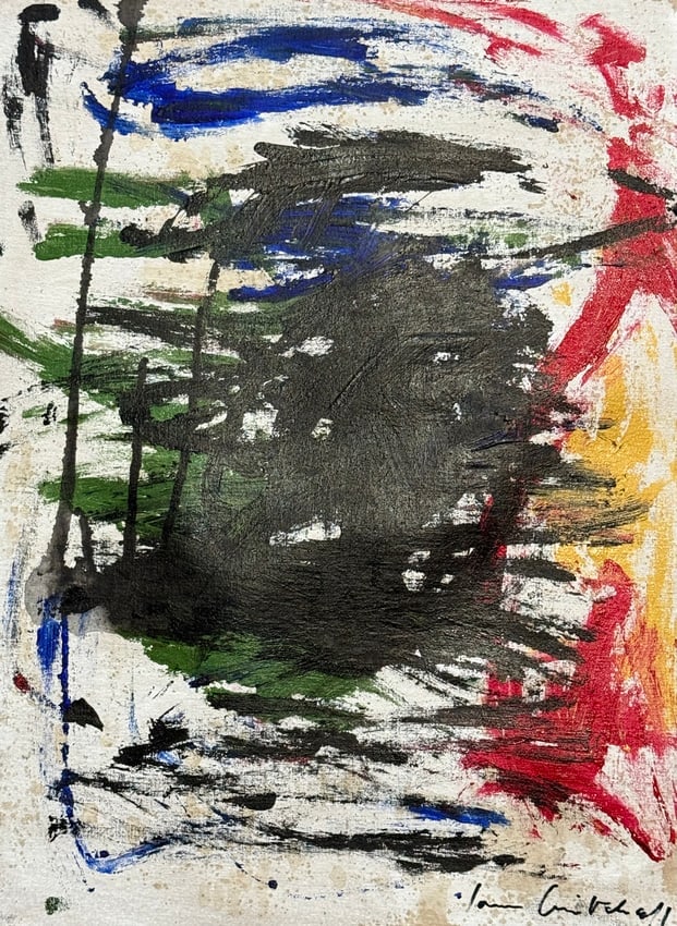 Abstract Acrylic Canvas Signed Joan Mitchell: Abstract Acrylic Canvas Signed Joan Mitchell, 20th Century Modern Art. Size Approximately 43.5 by 36 centimeters. No COA, no supporting papers, sold "in the manner of"
