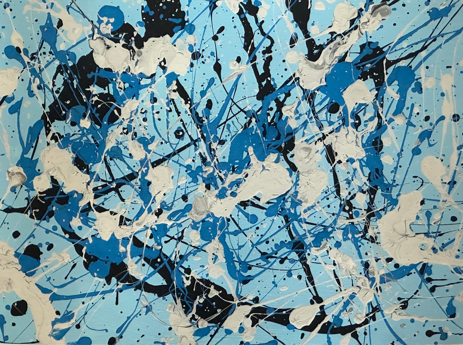 Jackson Pollock Abstract Painting on Paper: Jackson Pollock Abstract Painting on Paper (In the style of)-Approx Painting Size: 12 x 9 Inches. Jackson Pollack is famous for helping to create a whole new art movement called Abstract Expressionism