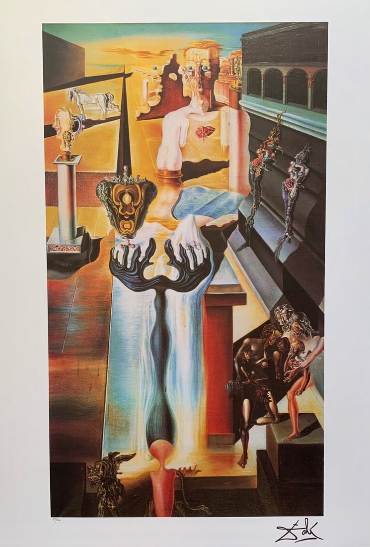 Limited Edition Salvador Dali Print: This is a limited edition Salvador Dali Print. This piece is a facsimile signed on the lower right. Pencil numbered from an edition of 375. The paper measures 17" x 24". The image measures 14" x
