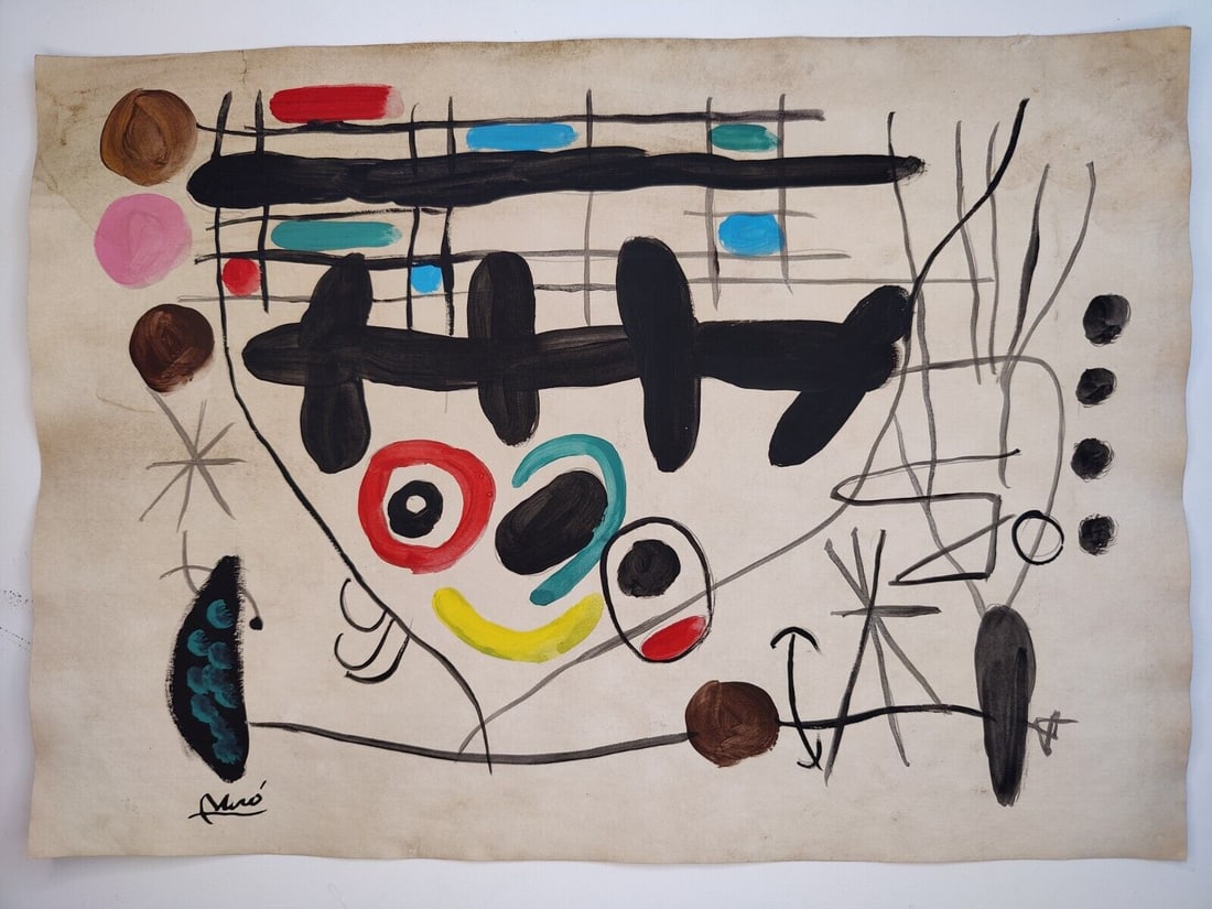 Joan Miro Signed & Stamped (1 of 2)