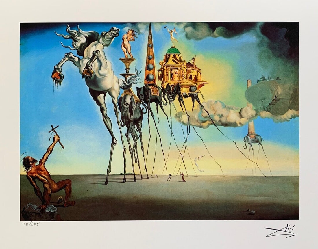 Salvador Dali Limited Edition Print: Salvador Dali Limited Edition Print. This Print is a facsimile signed, pencil numbered from a limited edition of 375. It is printed on high-quality archival paper andThe paper measures 11" x 14". The 