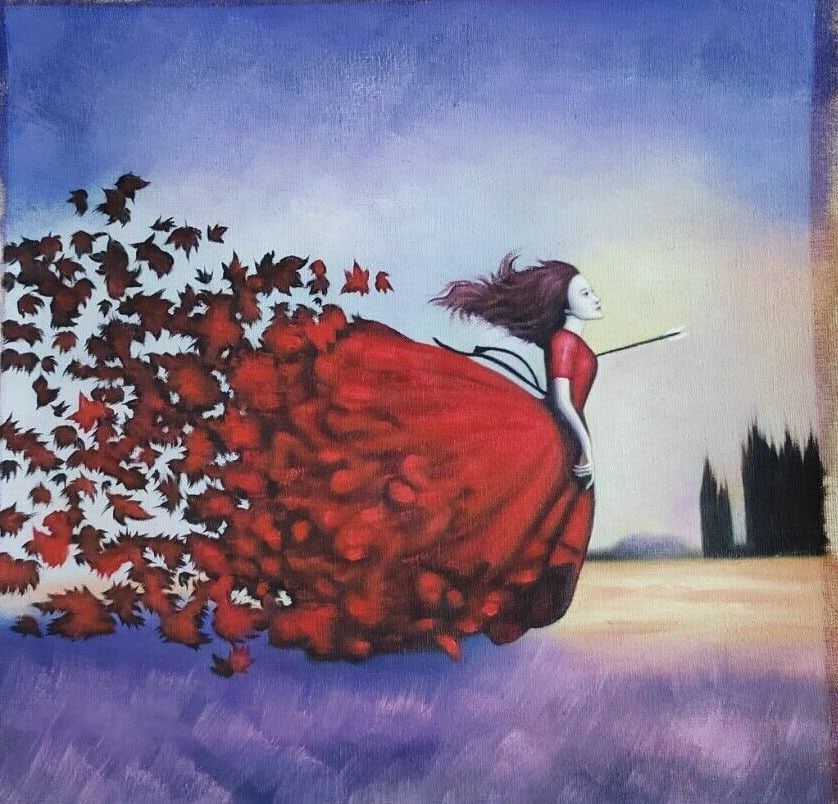 Abstract Oil Painting on Canvas (1 of 3)
