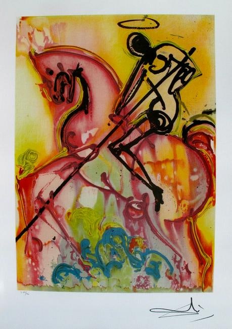 Salvador DalÃ­ Drawing on paper: This piece is a facsimile signed Pencil numbered from an edition of 500. The paper measures 22" x 14 1/2". The image measures 16" x 11 3/4". Produced on thick quality archival arches paper