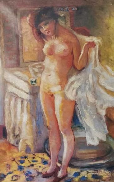 PIERRE BONNARD OIL PAINTING ON STRETCHED CANVAS: PIERRE BONNARD OIL PAINTING ON STRETCHED CANVAS (Style of). Approx. Size: 60 cm x 40 cm23.6 inch x 15.7 inches. The piece has no formal documentation or COA. (UNFRAMED)