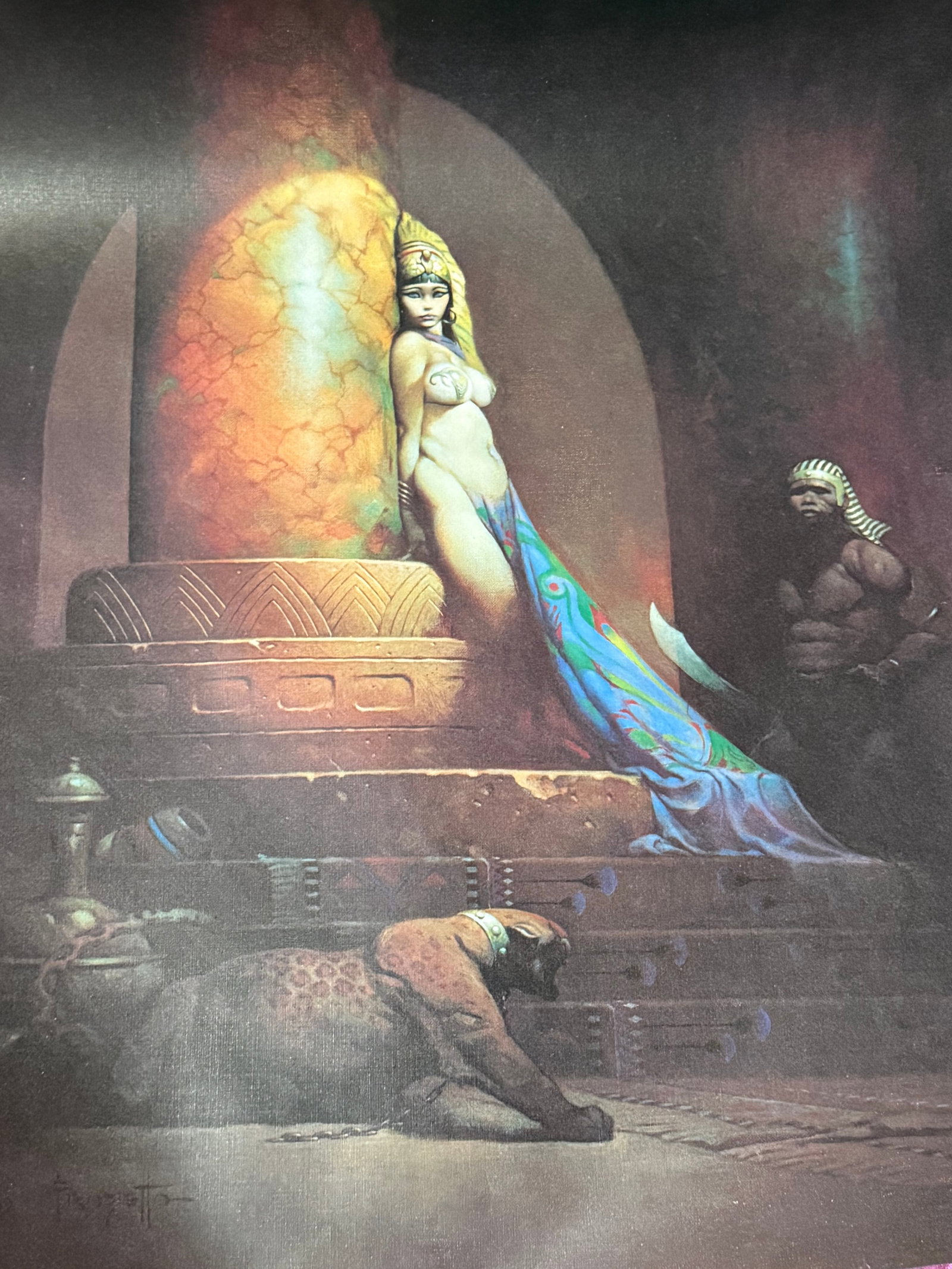 FRANK FRAZETTA Wolfman Vintage Litho Prints: FRANK FRAZETTA Wolfman Vintage Litho Prints that were printed in 1998. Size: 15 X 12 1/2 inches. The print will be packed and shipped in a tube.